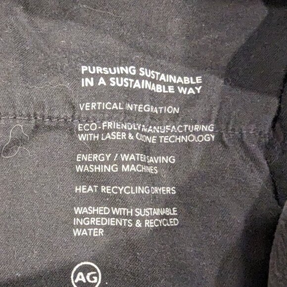 AG Tellis Modern Slim Jeans Black 34W 30L - Picture 7 of 7